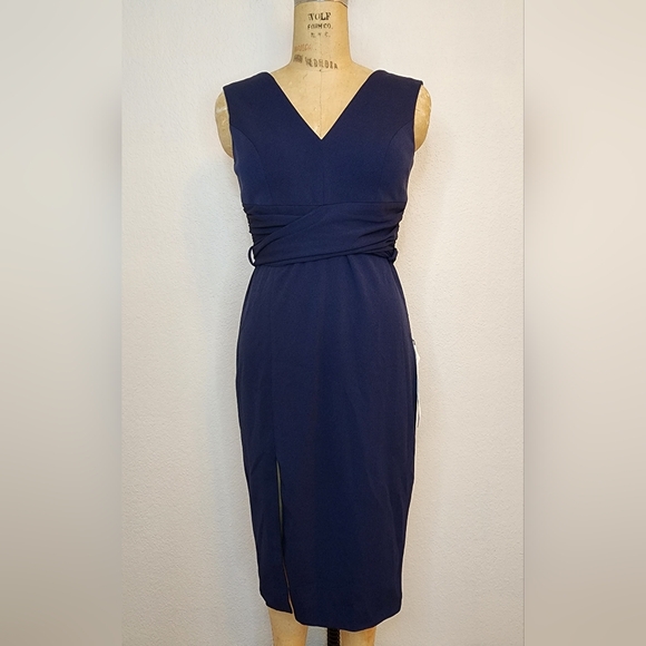 NWT Dress The Population Navy Alessia Midi Dress - Picture 6 of 10